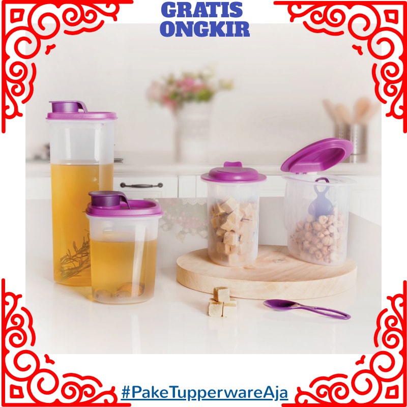 Tempat Minyak Tupperware / Botol Minyak Kecap Wadah Lada Garam Merica