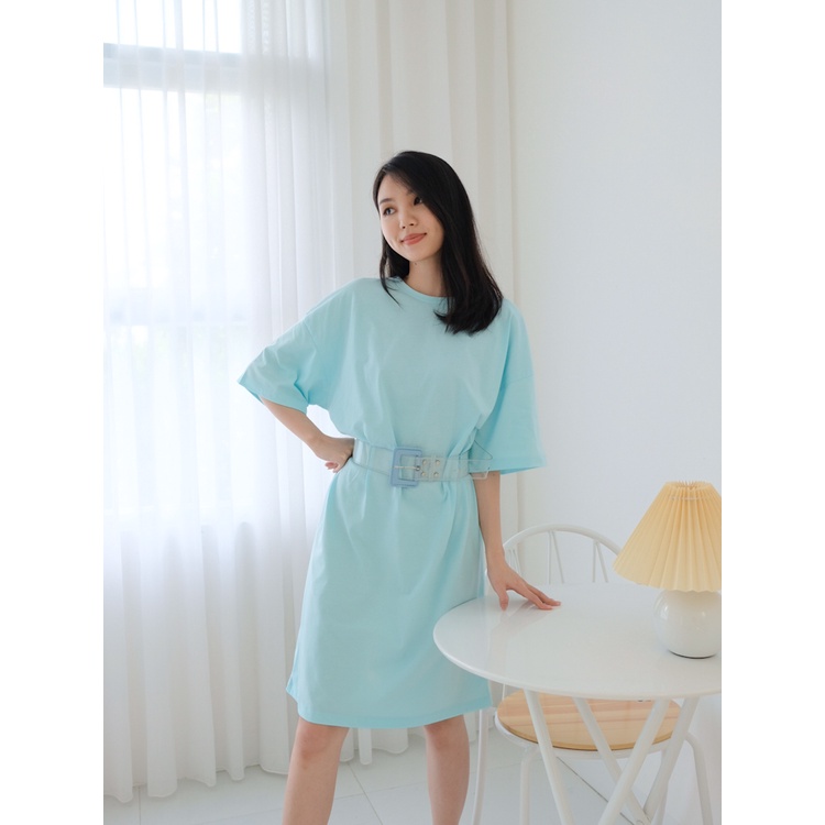 Kadaka D-0187 Basic Loose Dress with Matching Belt