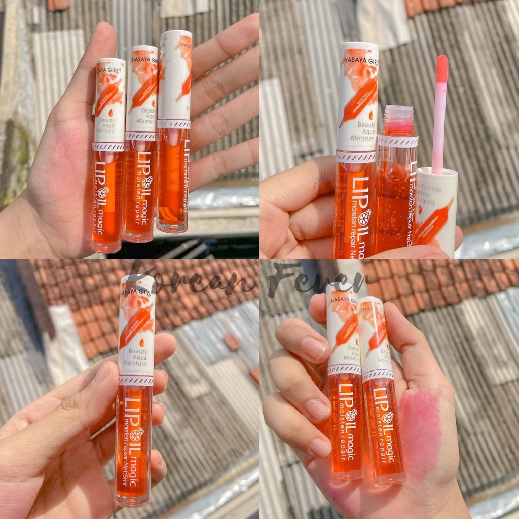 [ Per Pcs ] Hasaya Girl - AQUA LIP OIL / Magic Lip Oil Blood Orange H6085