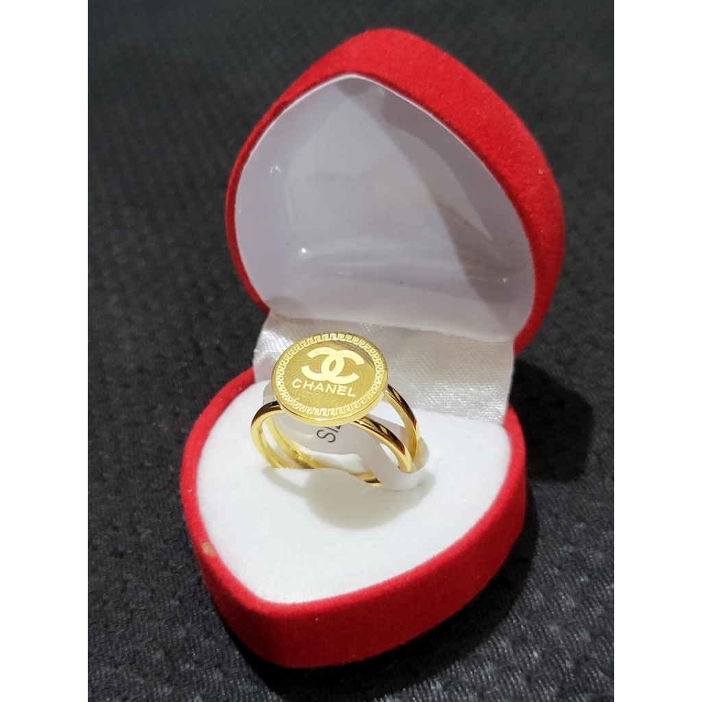 Cincin Titanium / Cincin wanita BRANDED CHANEL  Premium Quality Terlaris FREE BOX