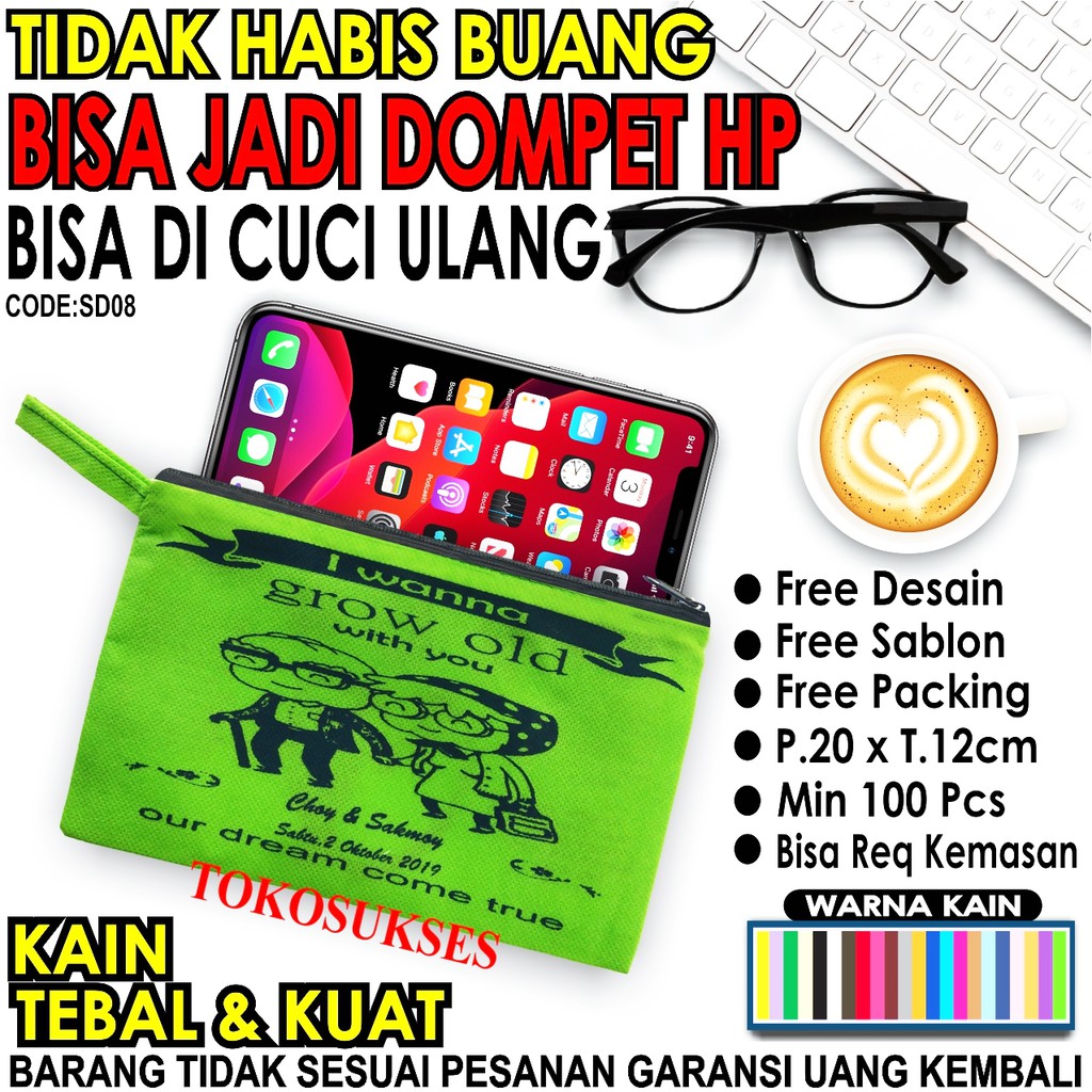 Souvenir Pouch Kosmetik Wanita Pernikahan