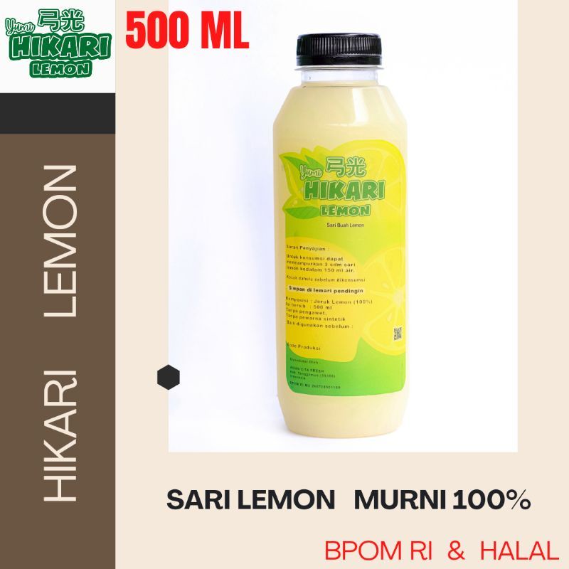 

Vitamin C Yumi Hikari Lemon 100% Sari lemon Murni 500ml jus diet detox pelangsing 100 % murni