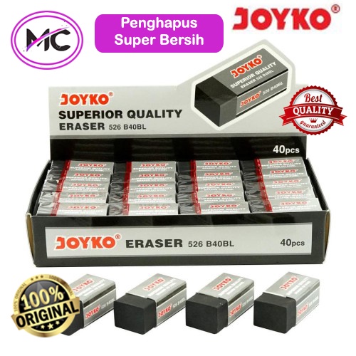 Penghapus Pensil Joyko Super Bersih Eraser Warna Hitam Putih Original Stip Karet Penghapus Alat Tulis Sekolah Kantor