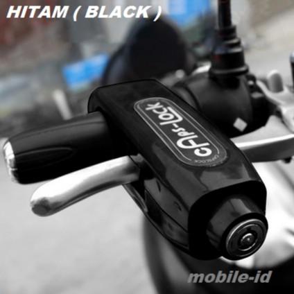 [LAGI PROMO 5.5] GEMBOK MOTOR CAPSLOCK PENGAMAN KUNCI STANG MOTOR ANTI MALING-HITAM