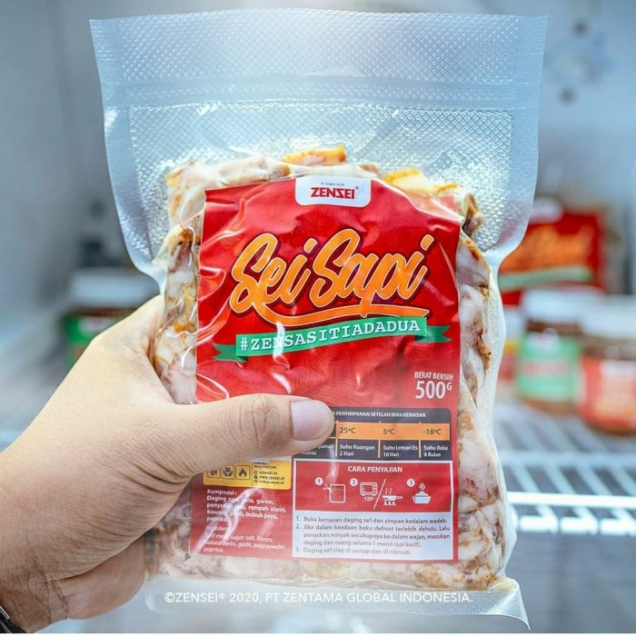 

Daging Asap - Sei Sapi Frozen Vakum Zensei Khas Kupang Ntt Daging Asap 500 Gr