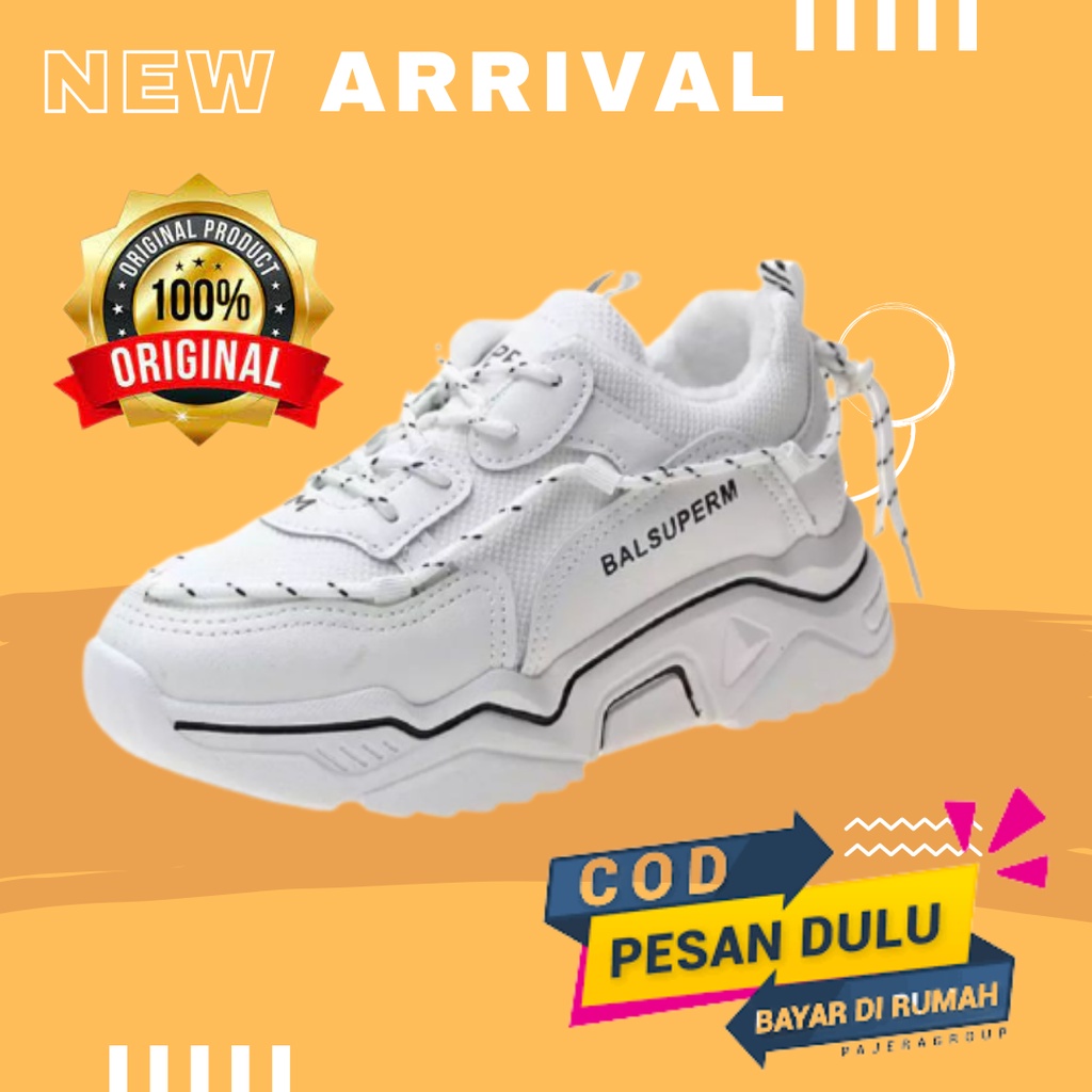 Sepatu Wanita Korea Korean Style Kekinian 2022 Sneakers Putih Murah Tinggi Original NM-705-7