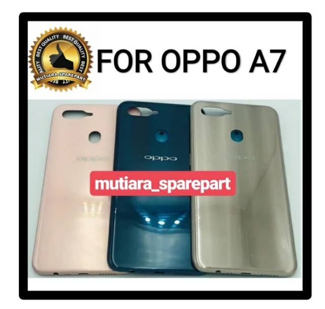 CASING / HOUSING / TUTUP BELAKANG PLUS BAZEL SAMPING OPPO A7