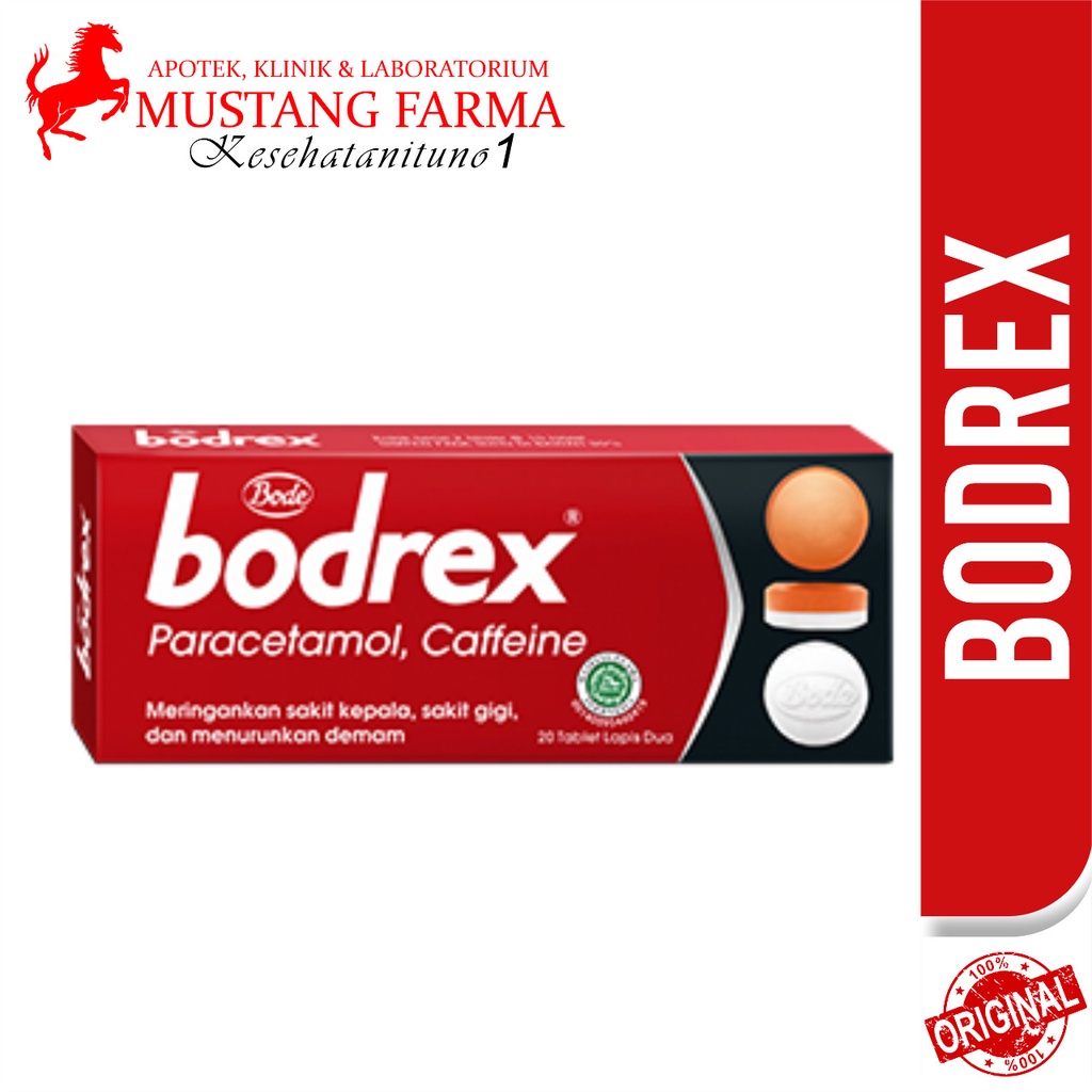 Jual Bodrex Tablet 20 Tablet Obat Pereda Nyeri Paracetemol Demam Sakit Kepala Sakit