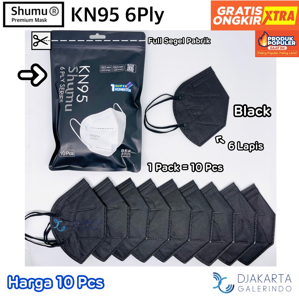 Masker KN95 6Ply Shumu Sachet / Pack isi 10 Pcs