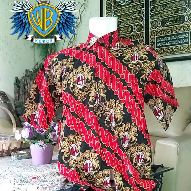 Kemeja Batik Bola AC Milan