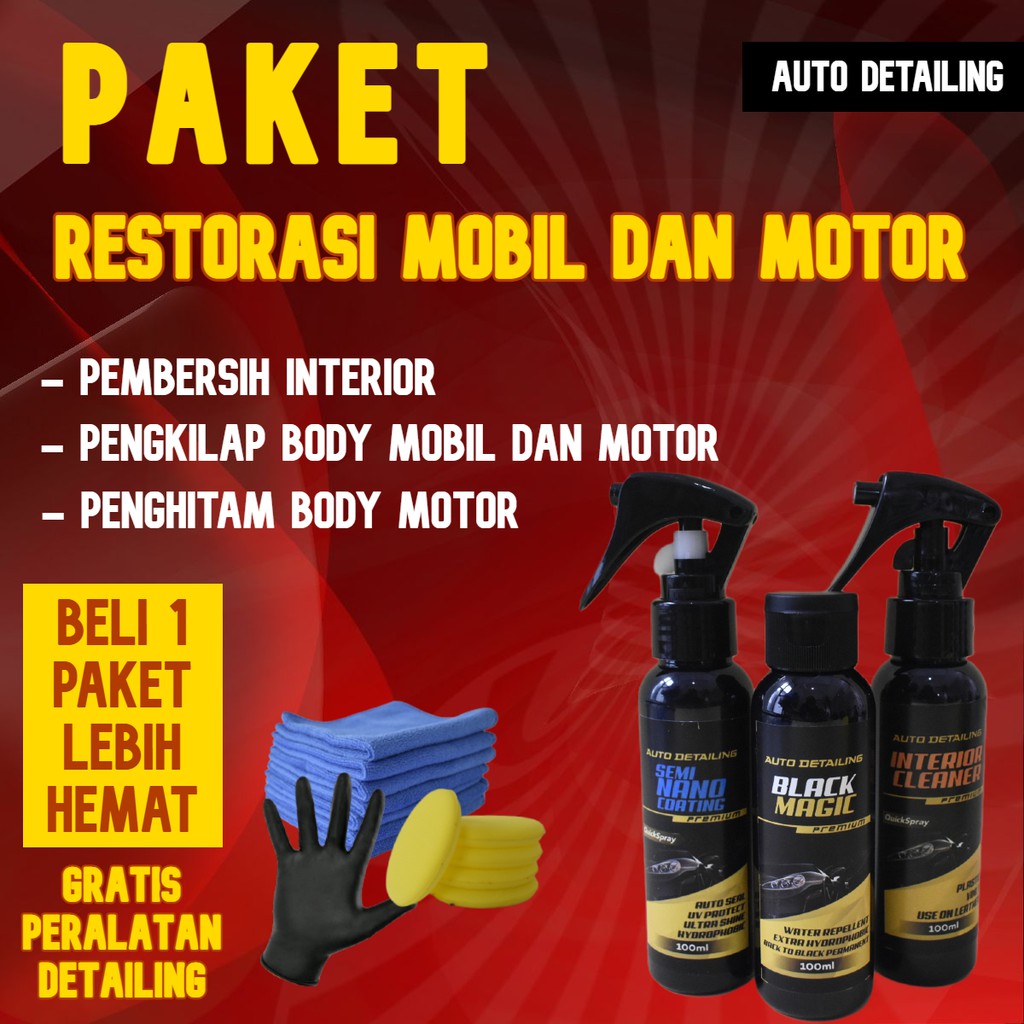 Pembersih Interior Mobil / Penghitam Body Motor / Pengkilap Body Mobil