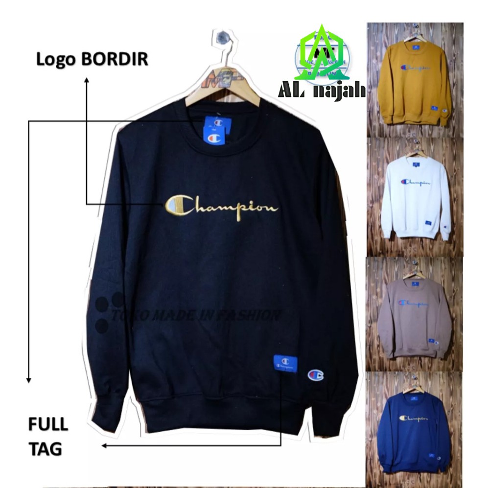 Crewneck Champion Premium Pria Wanita