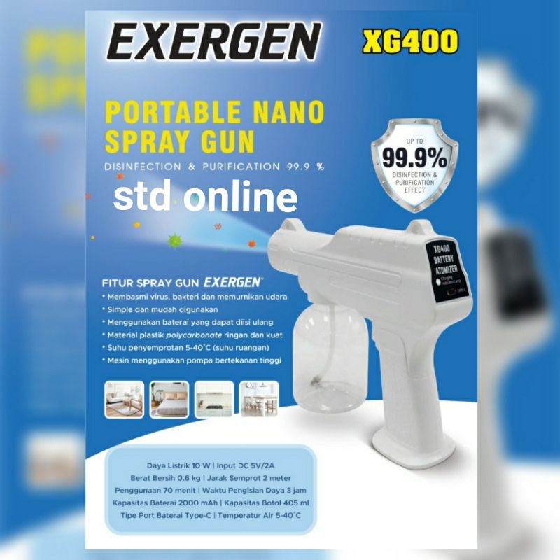 Alat semprot disinfektan Xg400  EXERGEN Semprot Uap nano spray gun wireless