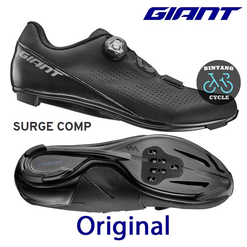 Sepatu GIANT Shoes Road Surge Comp Black - Sepatu Cleat RB Road Bike