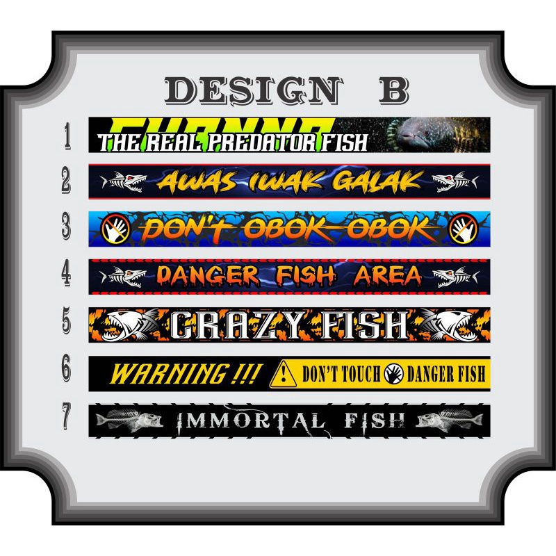 STIKER AQUARIUM COSTUME DESAIN SENDIRI