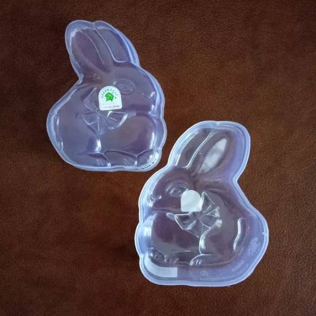 Cetakan bento kelinci berdiri puding jelly coklat rabbit cetakan kelinci