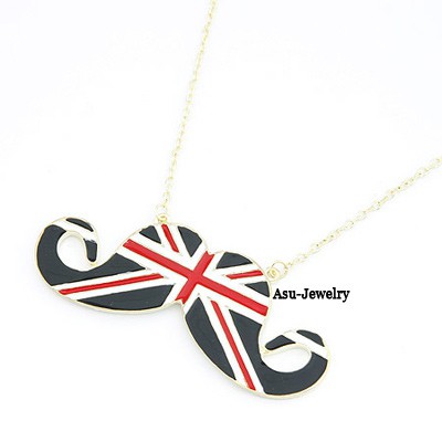 LRC Kalung Sequined National Flag Moustache Shape