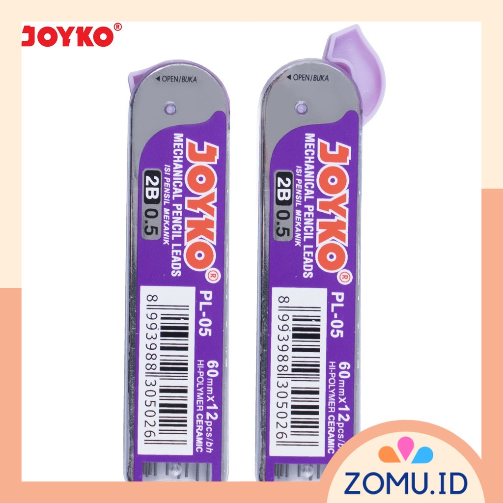 

Isi Pensil Mekanik Joyko Pencil Lead Refill PL-05 / 2B / 0.5 mm