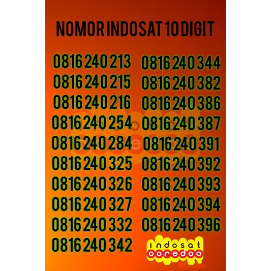 no indosat 10 digit