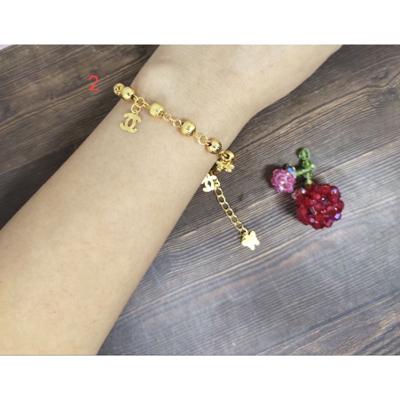 Fifi Fashion Gelang Tangan Gantung Xuping Fashion Model Perhiasan Lapis Emas 18K AB05