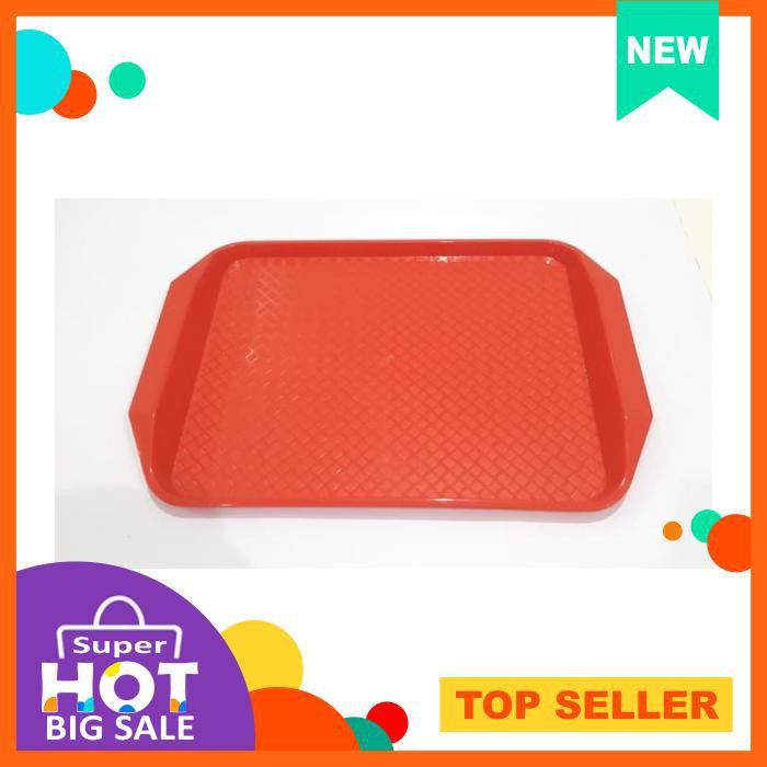 Nampan Plastik Gagang Persegi 890 Merah Golden Dragon