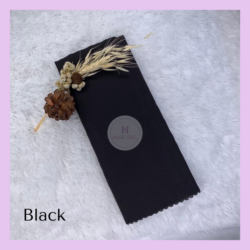 Hijabinc - Athalia Square Hijab Paris Premium Quality-Black