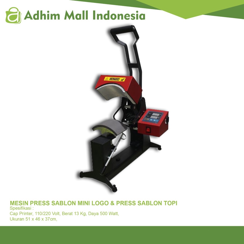 MESIN PRESS SABLON MINI LOGO & PRESS SABLON TOPI