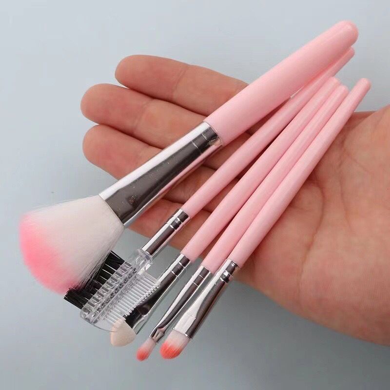 ENZ ® Make Up Brush Set 5 in 1 Packingan Tas / Make Up Tools / Brush Set / Kuas 5 in 1 / Kuas Make Up 1103