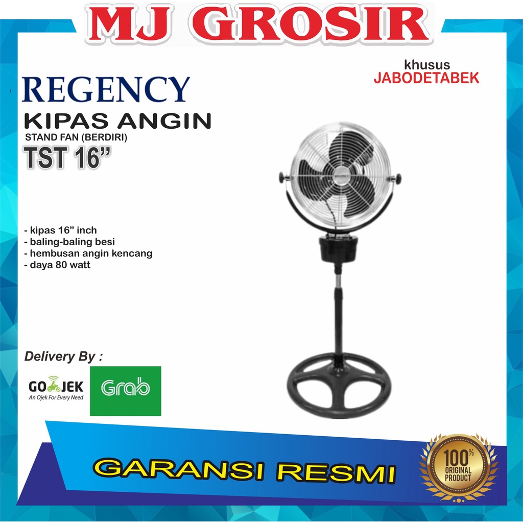 PROMO KIPAS ANGIN STAND FAN REGENCY TST 16 KIPAS ANGIN BERDIRI TORNADO