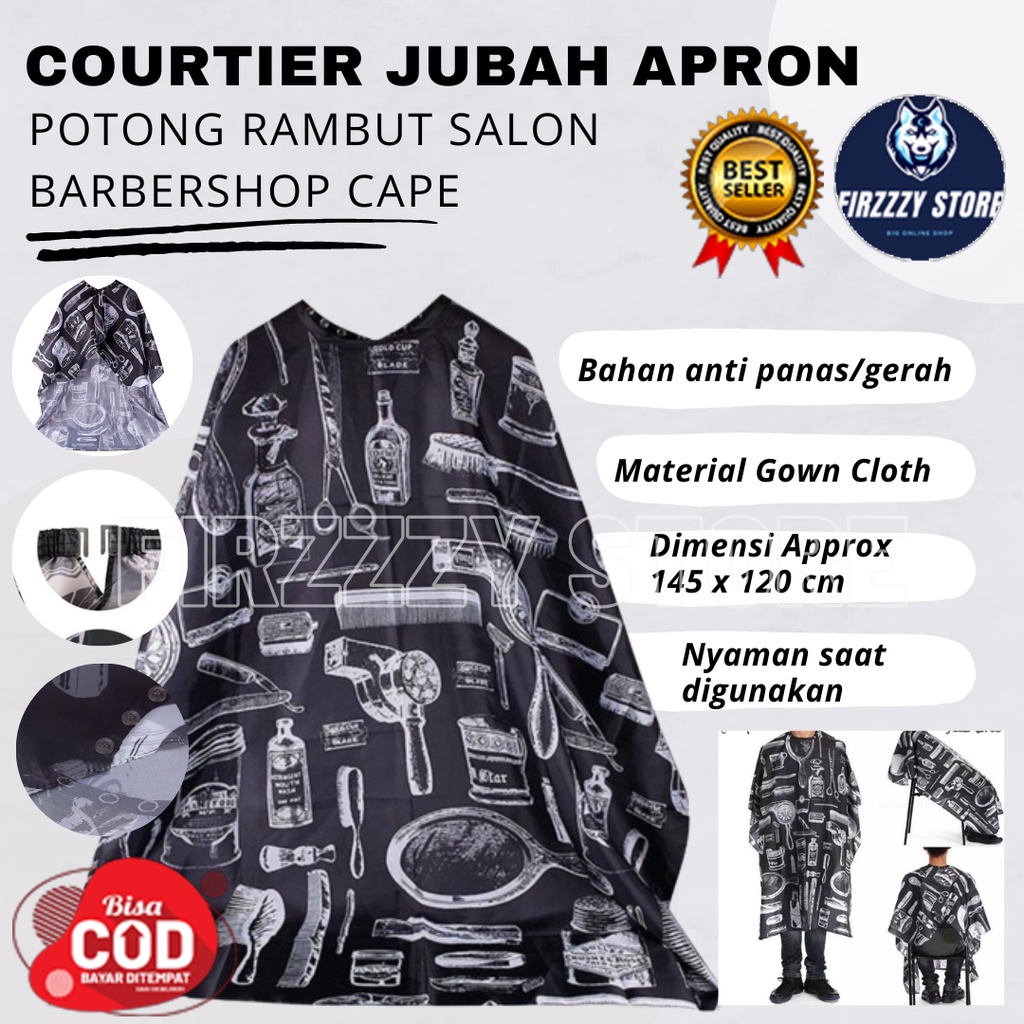 Courtier Jubah Apron Potong Rambut Salon Barbershop Cape