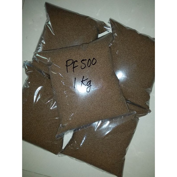Pelet PF 500 / PF 800 /  PF 1000 kemasan 1kg pakan ikan