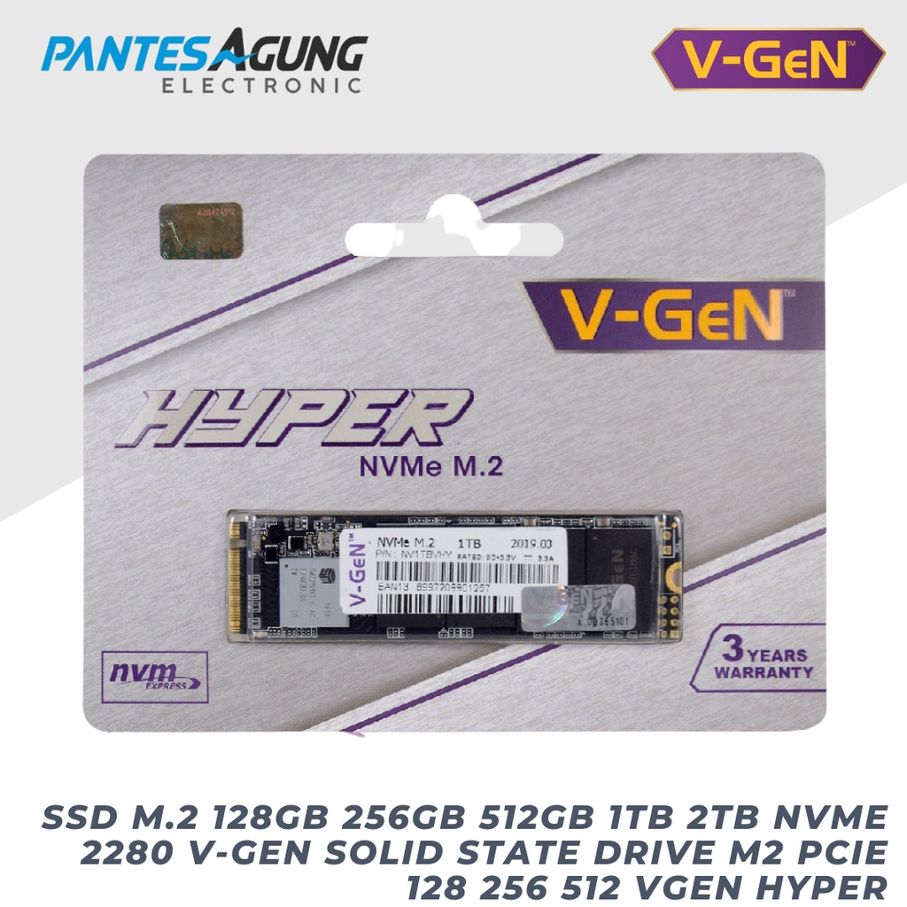 SSD M.2 128gb 256gb 512gb 1tb 2tb NVMe 2280 V-GeN Solid State Drive M2 PCIe 128 256 512 VGEN Hyper