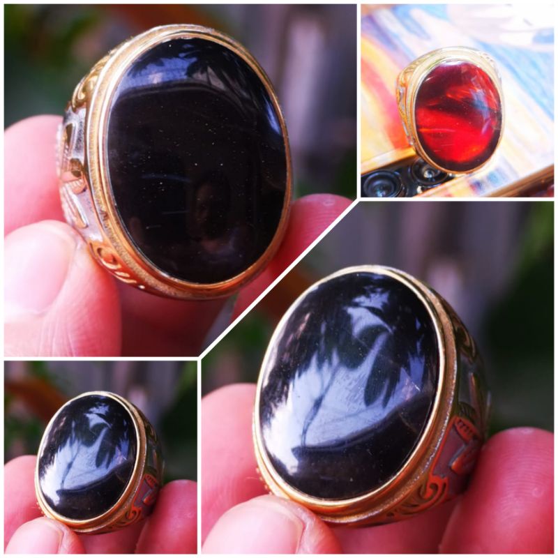Batu cincin natural yaman merah
