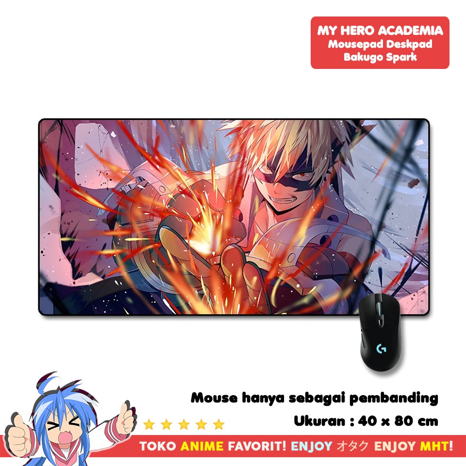 Mousepad Anime Gaming Deskpad Anime My Hero Academia Bakugo Katsuki Spark Boku no Hero Academia