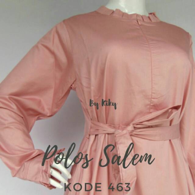 Gamis katun jepang ori Polos salem