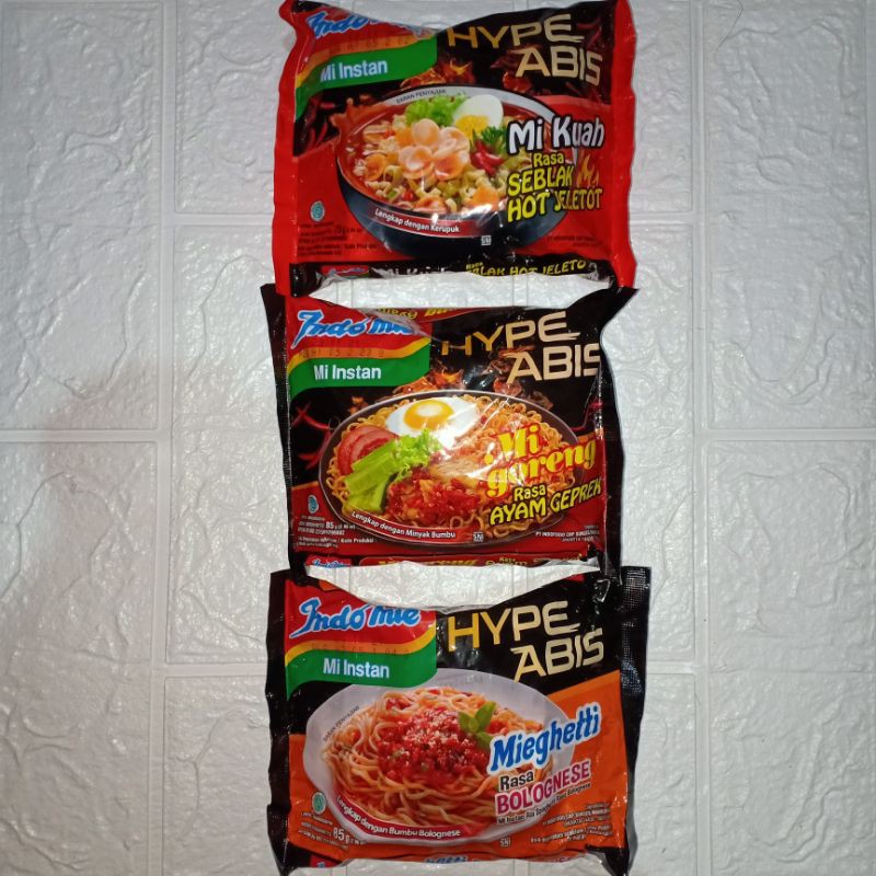 

INDOMIE HYPE ABIS GORENG AYAM GEPREK, MIEGHETTI BOLOGNESE, MI KUAH SEBLAK HOT JELETOT Warung Online