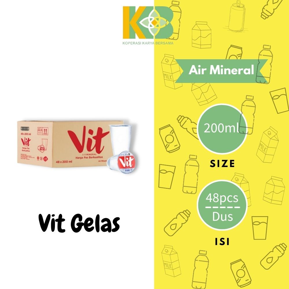 Jual Vit Gelas 200 Ml Isi 48 Pcs Indonesiashopee Indonesia 9357