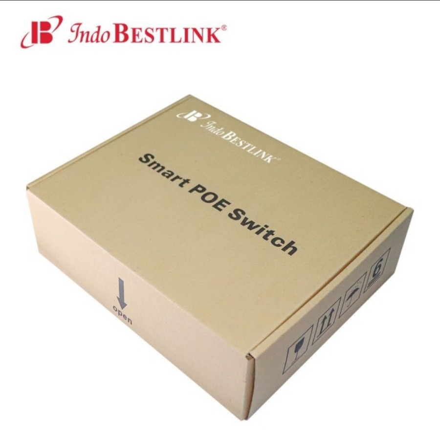 Switch poe indobestlink bestlink 4 port 10/100Mbps lan rj45 with 2 port uplink ib-4f2f-65w