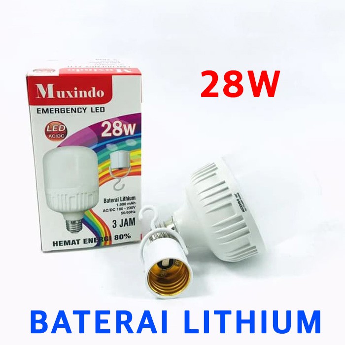 Lampu Emergency Led 28 Watt Sentuh Baterai Lithium