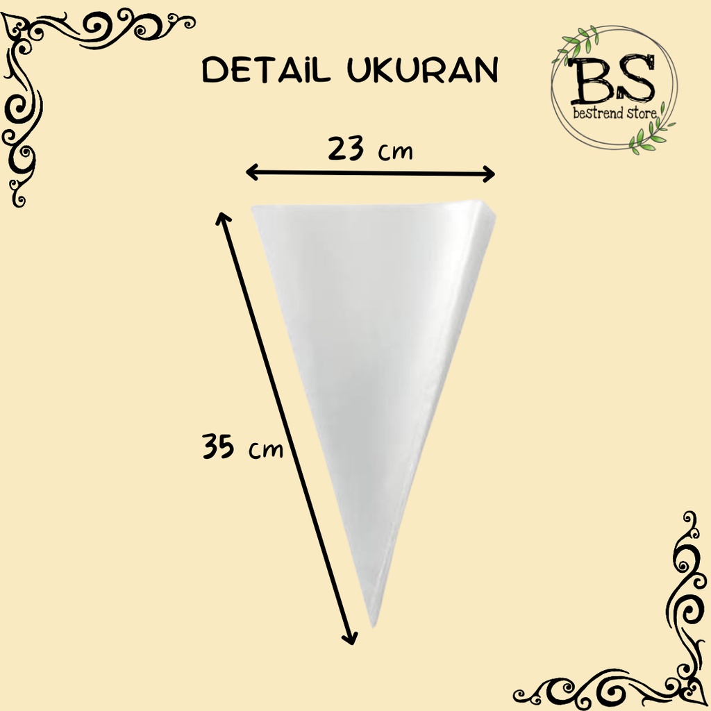 Piping Bag Plastik Segitiga Buttercream Untuk Dekorasi Kue