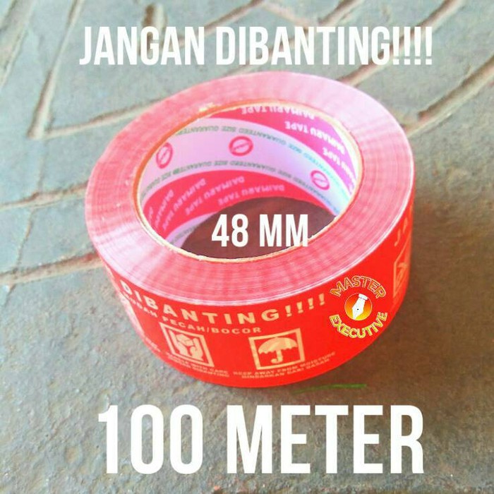 [Roll] Daimaru Lakban JANGAN DIBANTING Merah - Fragile 48 mm x 100 Meter