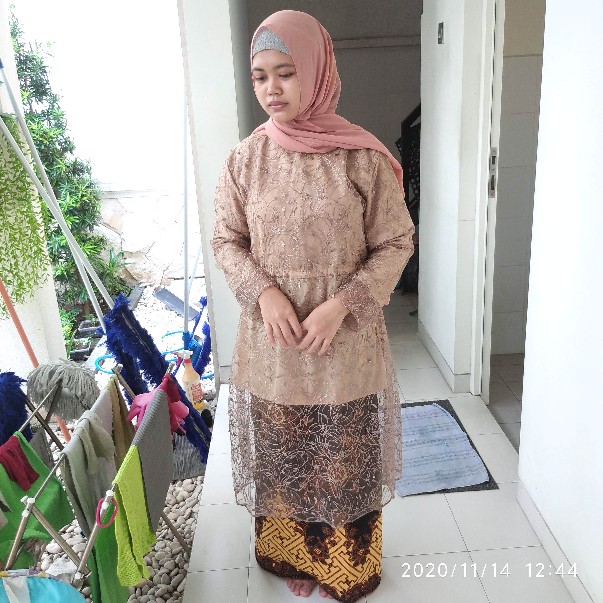 Ready 2 Warna Ada Anak! Shopashop Solo Batik Couple Brukat Tille Azurra Selendang
