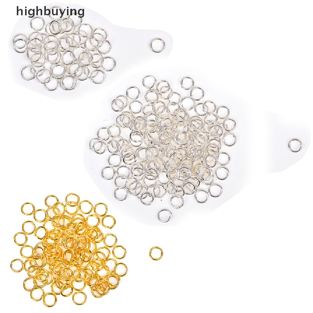 Hbid Konektor Jump Ring Open 3 / 4 / 6mm Warna Gold / Silver Untuk Aksesoris Perhiasan DIY