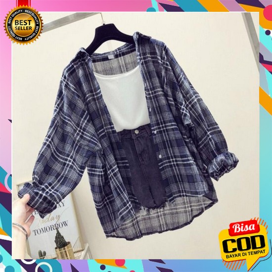Kemeja Wanita Kekinian Original Elegan 2022 Distro Premium Import Mura Ios Yuki Kemeja Ootd Import W