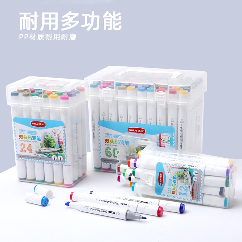 

◙♂Spidol Berbasis Air Warna Berkepala Dua Siswa Set Anak-anak Siswa Sekolah Dasar Pena Cat Air Tidak