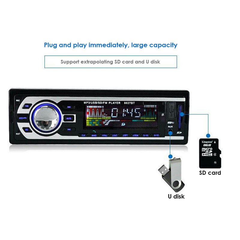 Audio Mobil Banyak Pungsi Bluetooth USB MP3 FM Radio