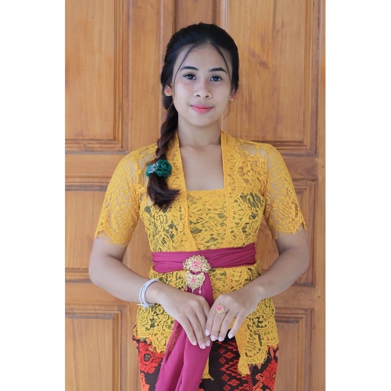 kebaya bali brokat semiperancis lengan pendek / kebaya brokat / kebaya / kebaya bali / brokat