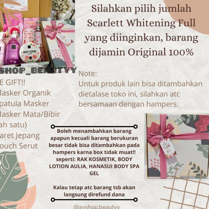 Limited - 1KG BEBAS REQUEST Hampers Scarlett Whitening / Gift Box Scarlett Whitening / Kado Ulang Ta
