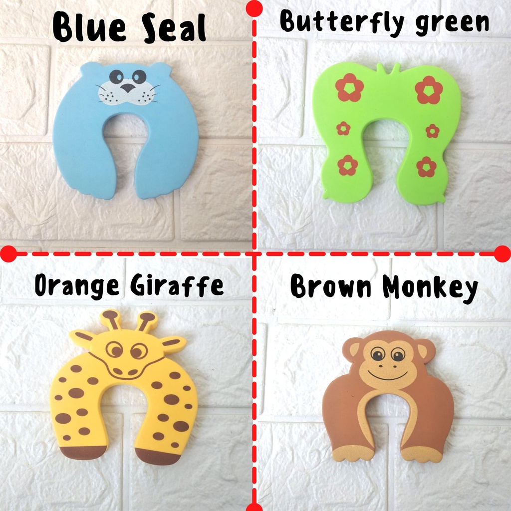 1 pcs DOOR PROTECTOR &amp; STOPPER - Pengganjal &amp; Penahan Pintu Karet Busa chn ganjal ganjel pintu bayi