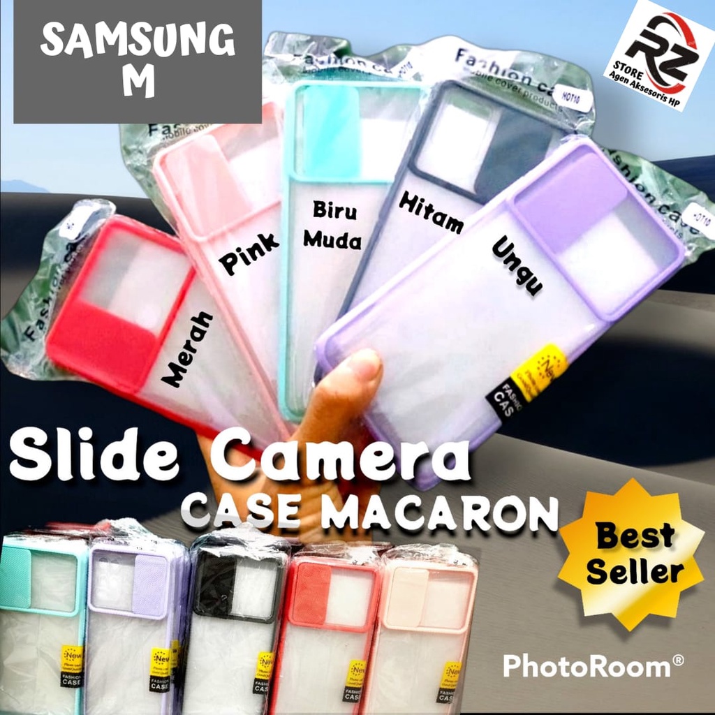 CASE SLIDE CAMERA MACARON WINDOW SLIDING SAMSUNG M11 M12 HARD CASE CASING